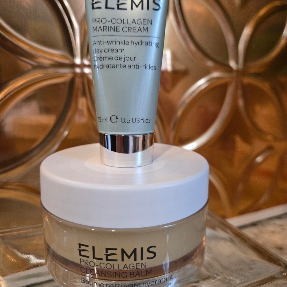 ELEMIS Pro-Collagen Marine Cream and Cleansing Balm - Silver and White